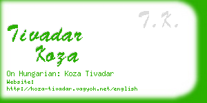 tivadar koza business card